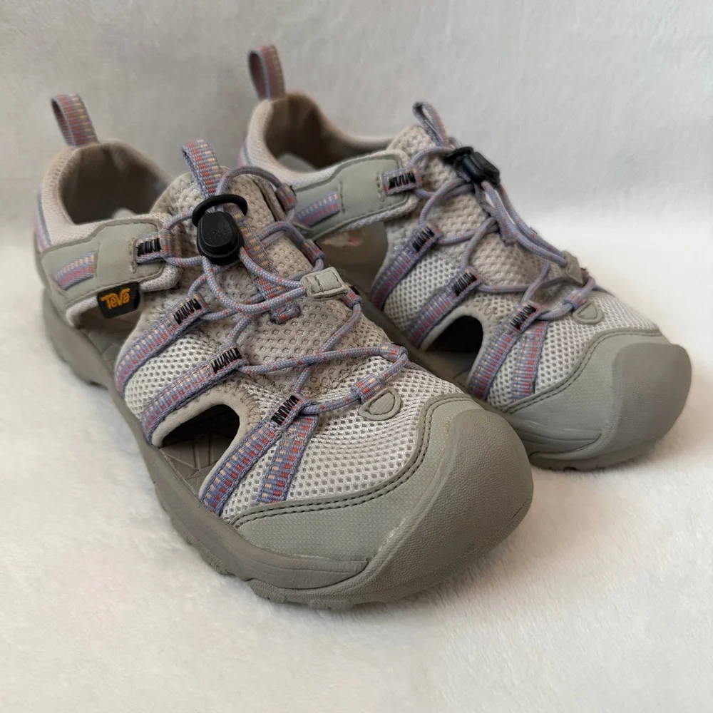 Teva Kid’s Manatee Sandal Gray and Lavender Outdoor Closed Toe Sandals Size 2 - Picture 3 of 11